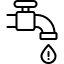 Dripping faucet line icon